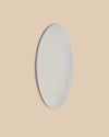 handcrafted light grey glazed ceramic small oval serving platter