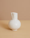 white handmade Mediterranean stoneware water carafe