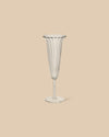 Sophie Lou Jacobsen Angel Flute set of 4 champagne glasses, hand-blown with a design inspired by the Angel Flute flower. A thoughtful addition to any celebration.
