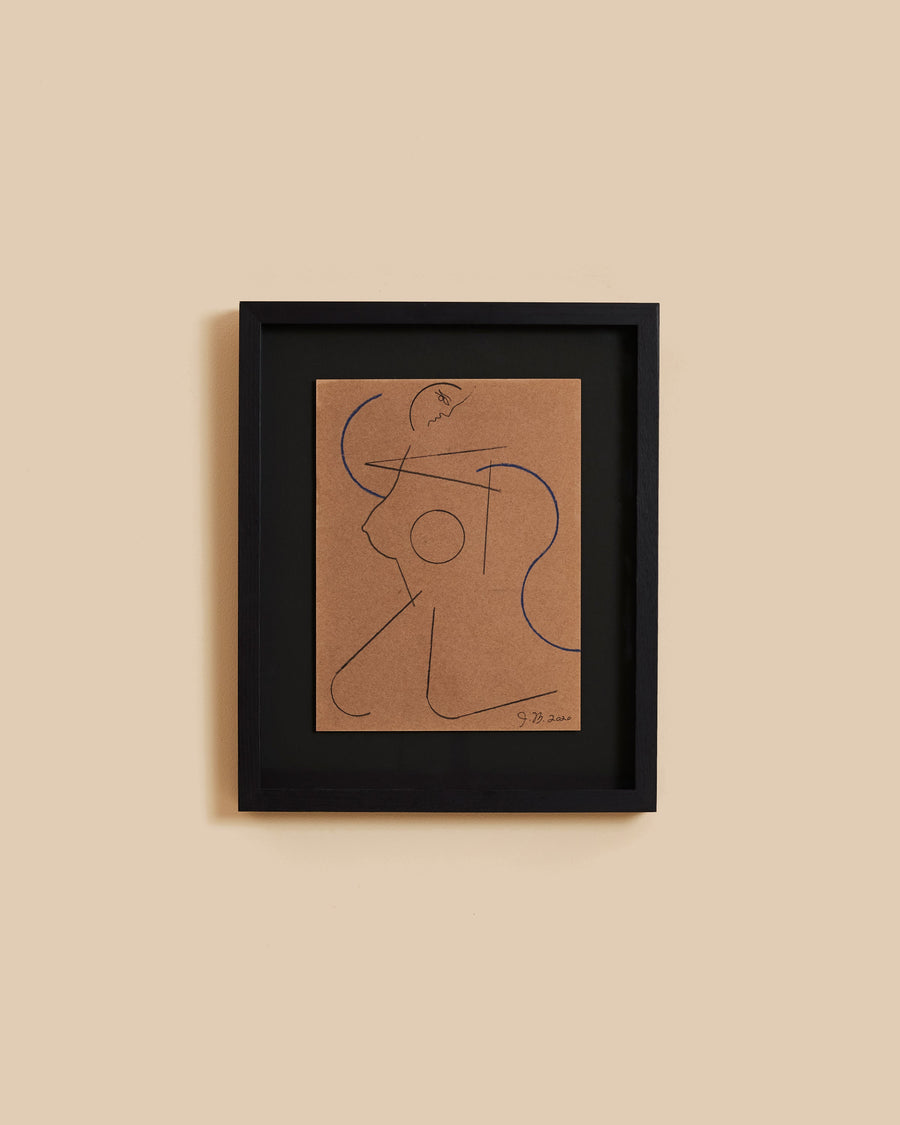 Untitled 27 by Jessalyn Brooks, an original work from her series of Cubist-influenced silhouettes of the female form