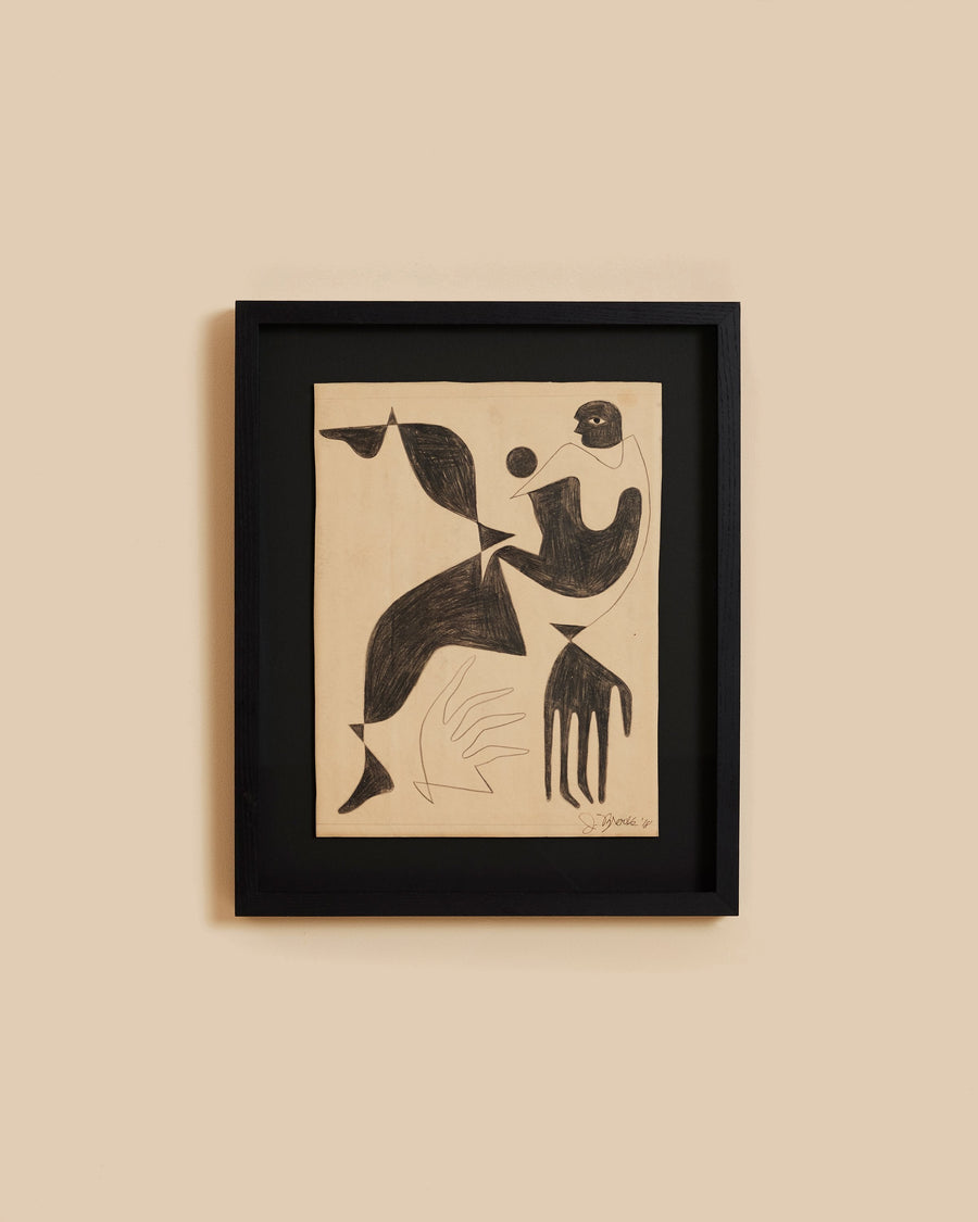 Detail of Telepathy by Jessalyn Brooks, from her series of Cubist female forms