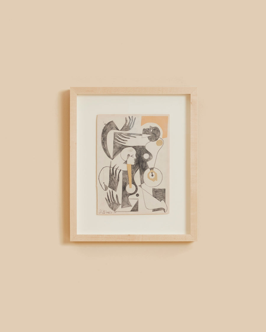 Italians I by Jessalyn Brooks, an original work from her series of Cubist-influenced silhouettes of the female form