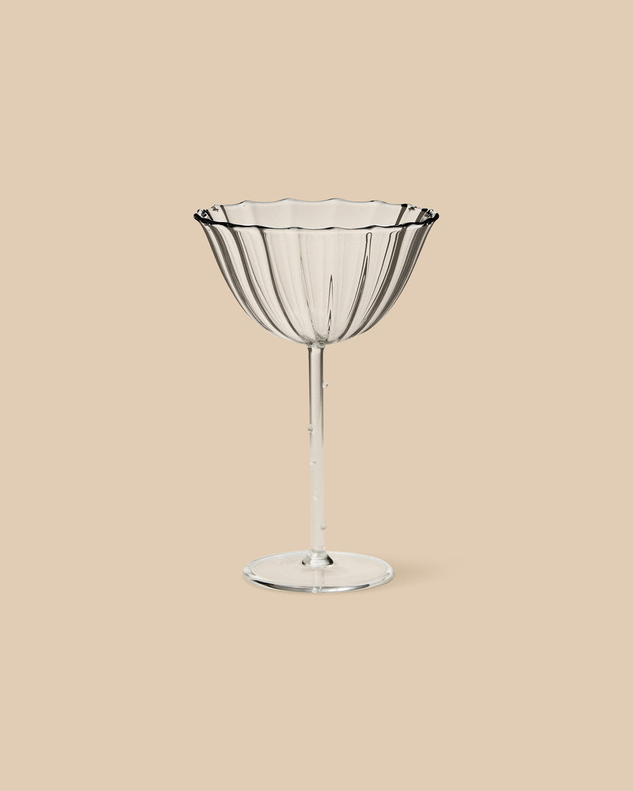 Sophie Lou Jacobsen Cosmo Coupe, an elegant cocktail glass with a wide brim and sculptural design, ideal for sparkling wine or festive cocktails.
