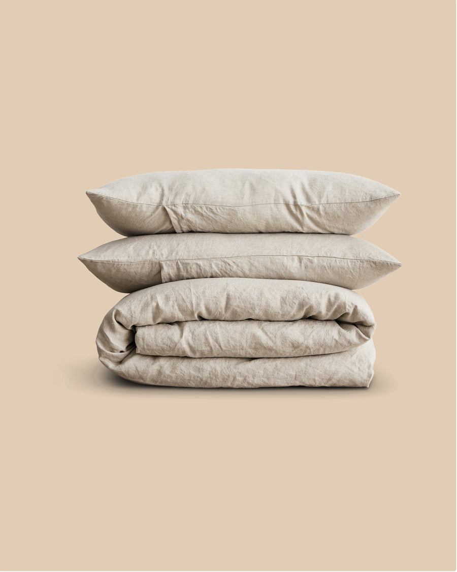 Linen Duvet Cover + Pillowcases by Cultiver