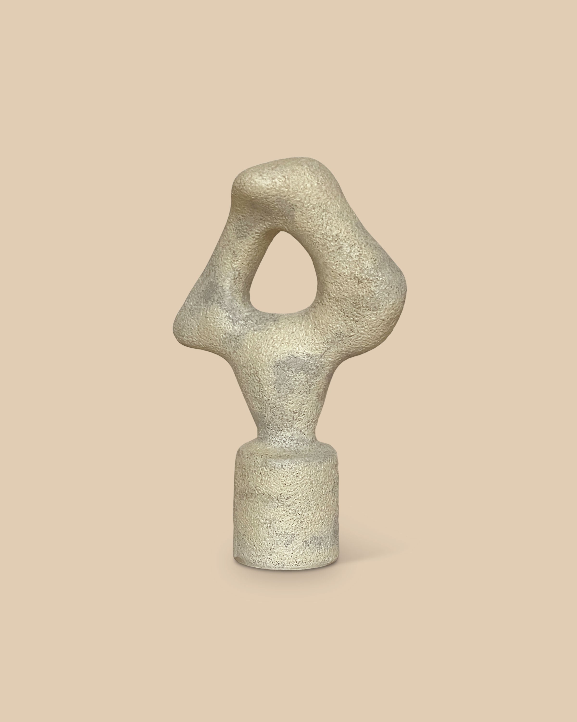 304. White Pedestal Vase w/ Clay Beads on Rim – Guardino Gallery