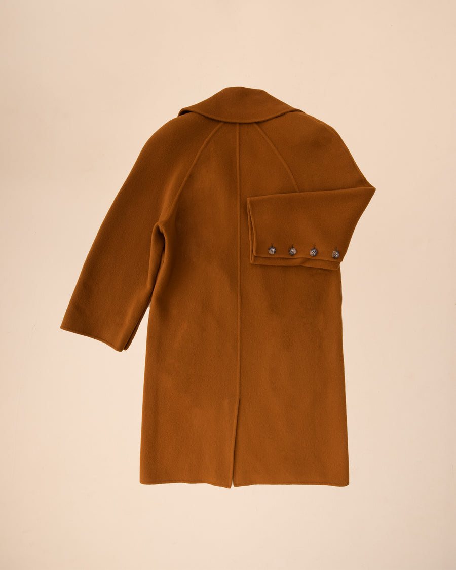 The Agnes Open Sleeve Coat In Saddle