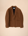 The Bowie Single Breasted Wool Blazer In Saddle