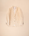 The Kassius Single Breasted Corduroy Blazer In Antique Ivory