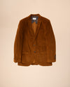 The Kassius Single Breasted Corduroy Blazer In Saddle