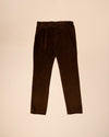 The Quino Double Pleat Corduroy Pants In Brunette
