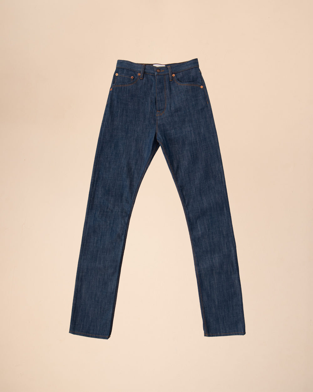The Rae Denim Straight Leg Pants In Azul - ARJÉ