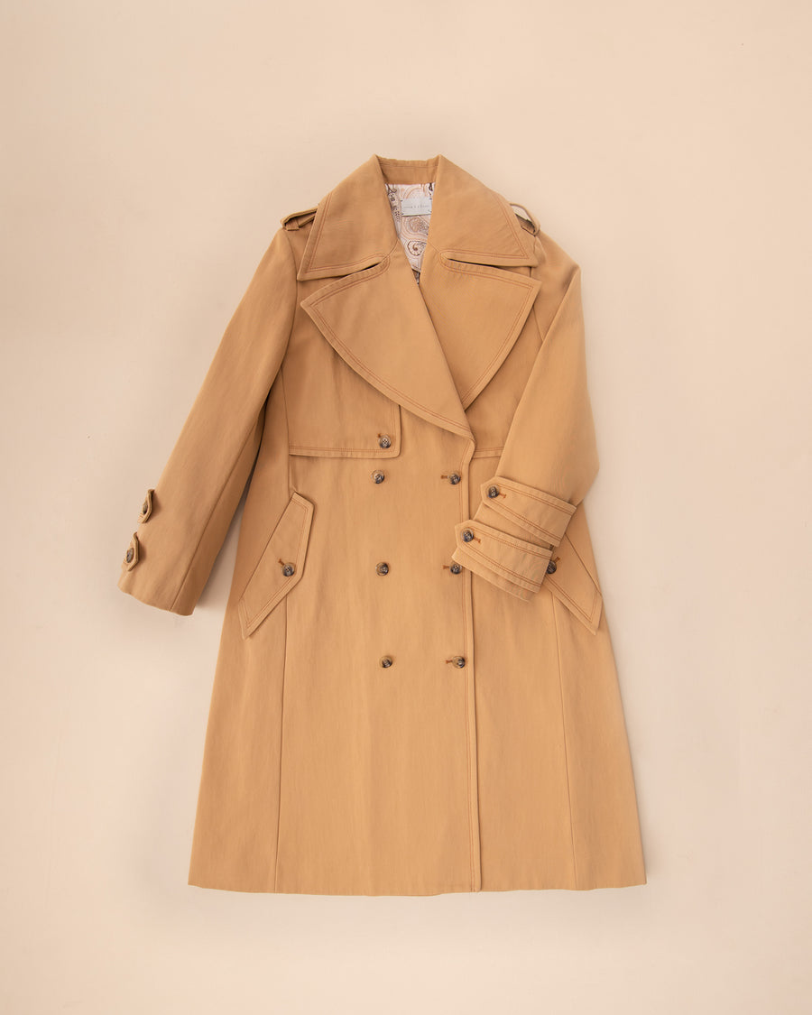 The Sylvie Trench Coat In Latte