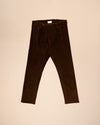 The Teo Drop Crotch Corduroy Pants In Brunette
