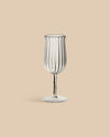 A close-up of the elegant Tulip Wine Glass with fluted design and sleek stem, perfect for wine and sparkling beverages.
