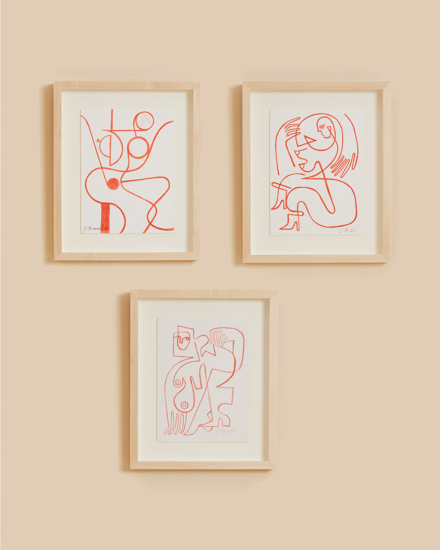 Cycles by Jessalyn Brooks, an original work from her series of Cubist-influenced silhouettes of the female form