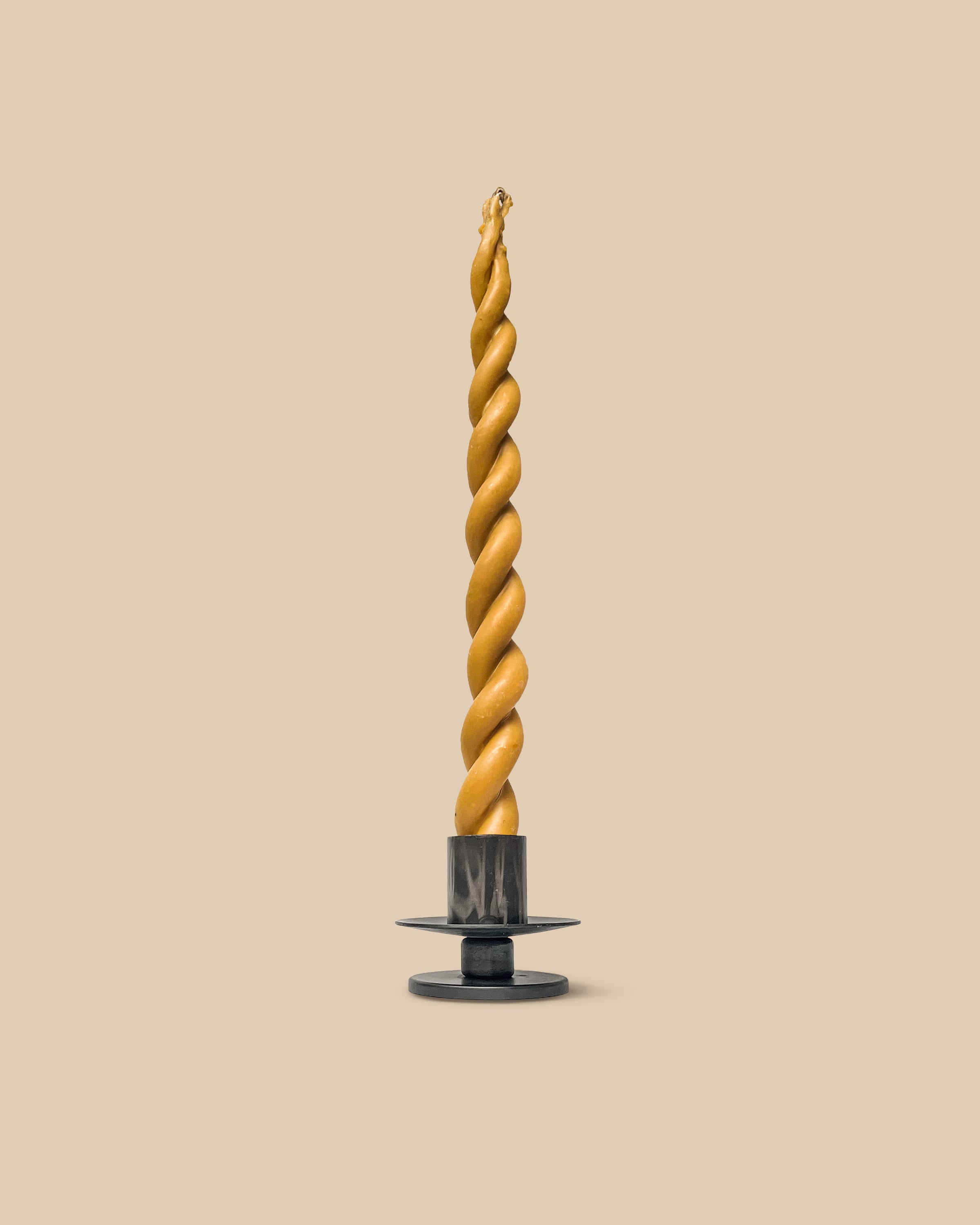 Collepino Double Wick Twisted Candle - Standard Size - ARJÉ
