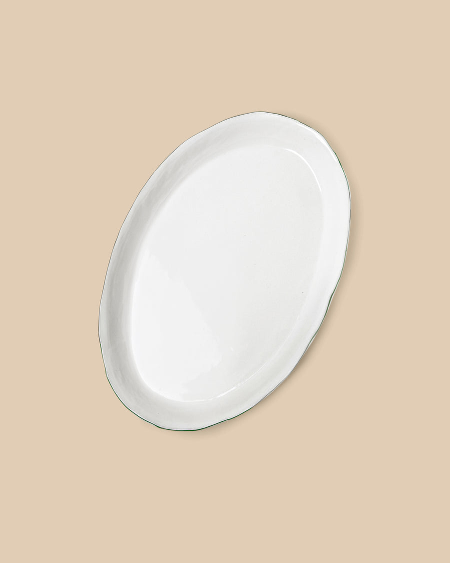 Bevagna Oval Ceramic Deep Serving Platter