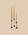 handmade artisan tapered wrought iron candle stick holders