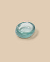 recycled glass hand blown bluegreen functional glass art salt jar