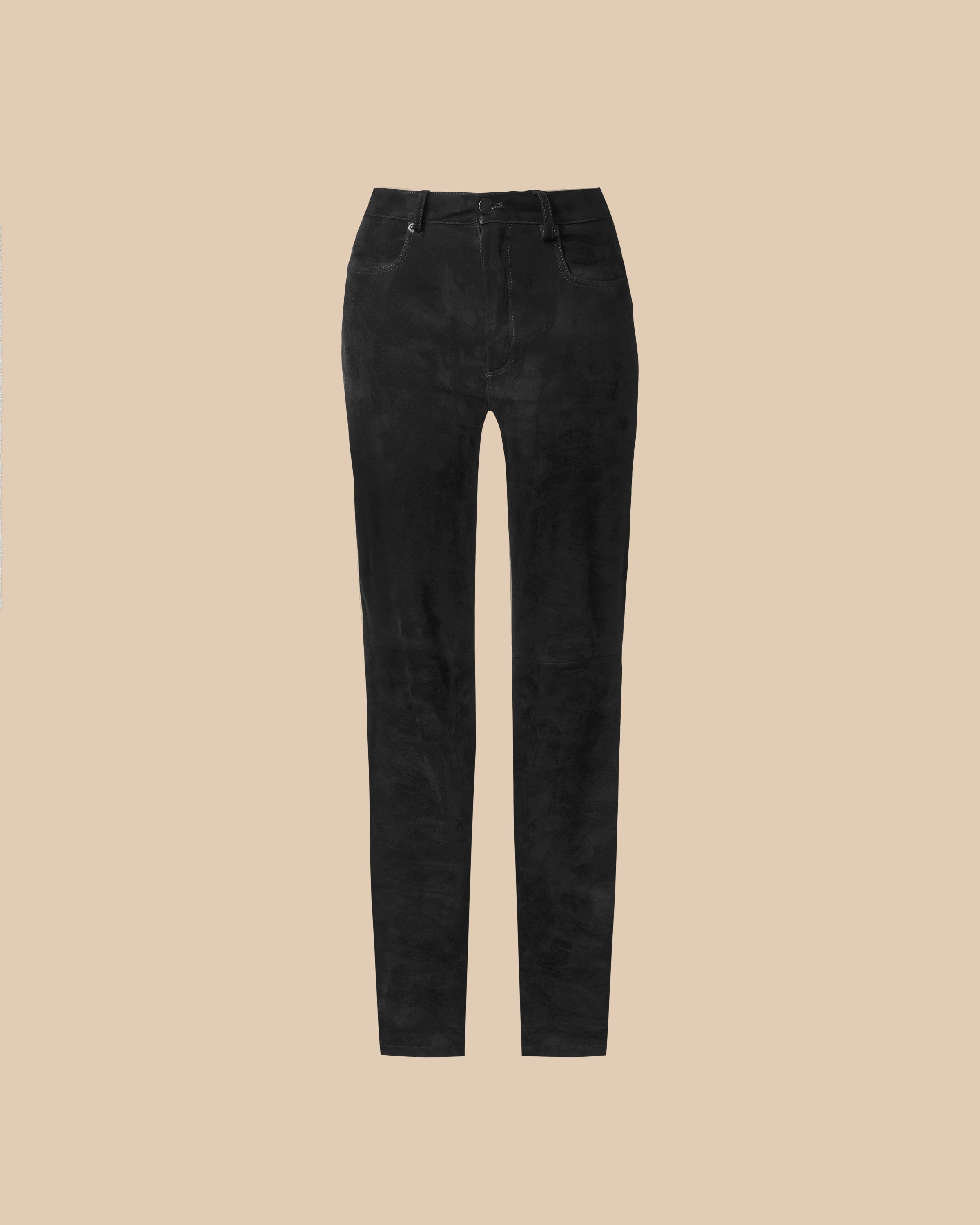 The Sadie Stretch Suede Pants by Arjé - ARJÉ