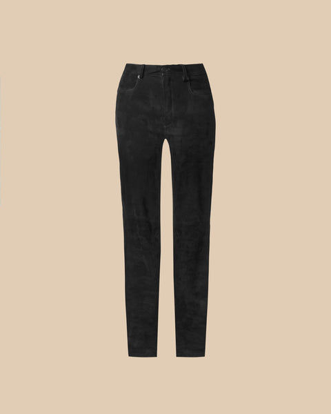 【SATIIIZ】Artedy suede string pants 220105_EP_AW8.LP005.