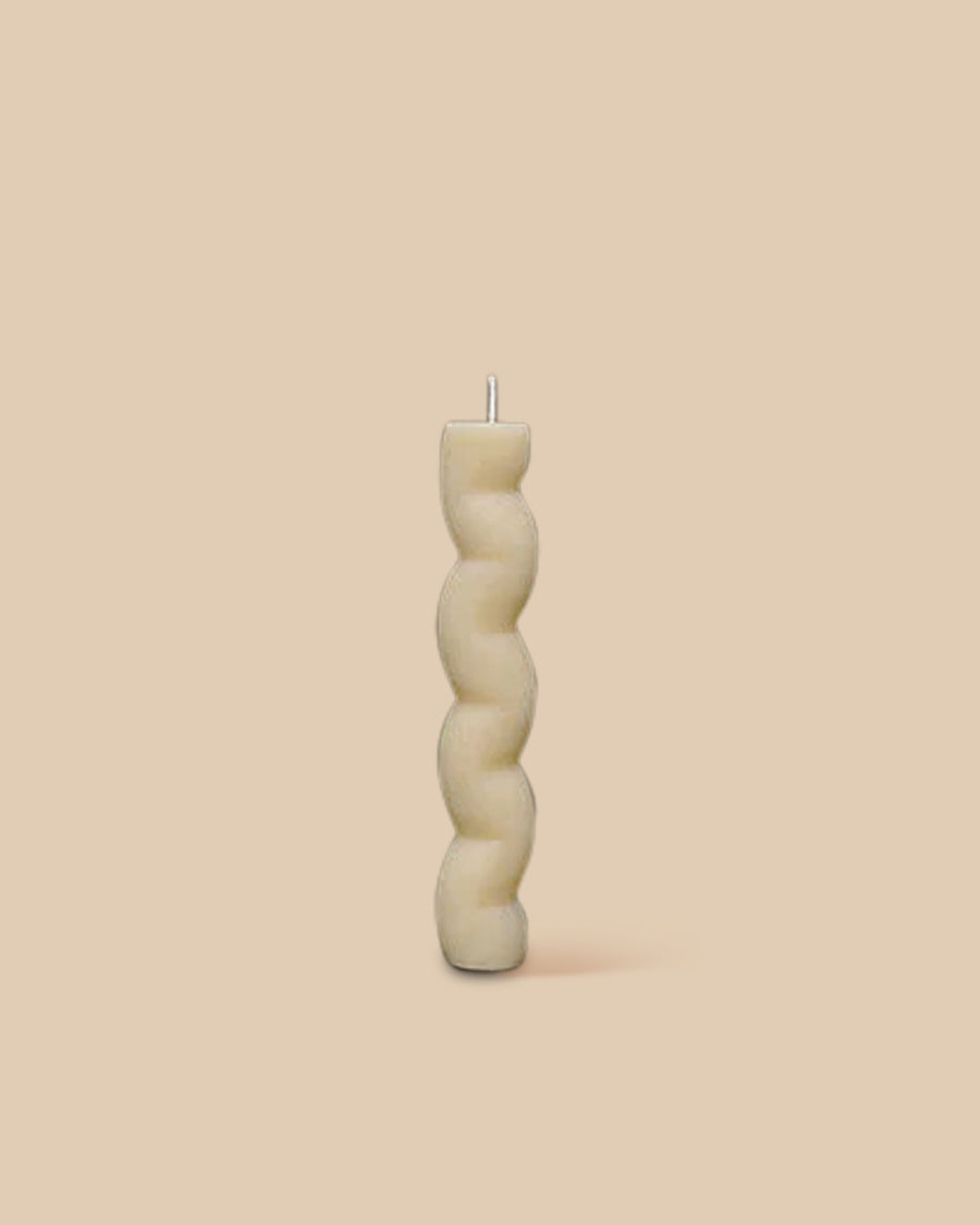 Serpentine Candle in Natural