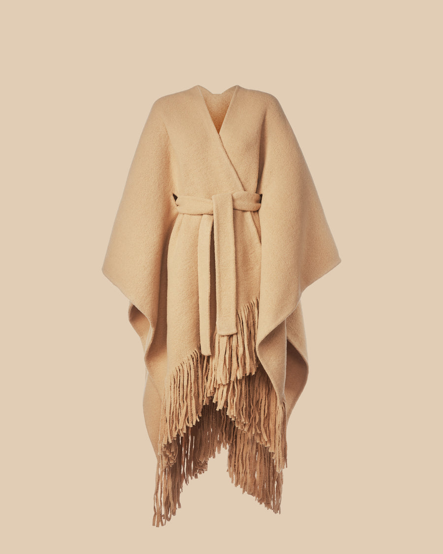The Jiva Fringe Cape Coat
