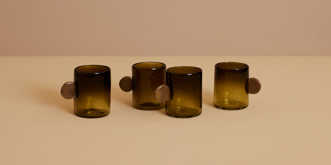 MF - Dash Carafe + Dot Cup Set Tobacco Amber
