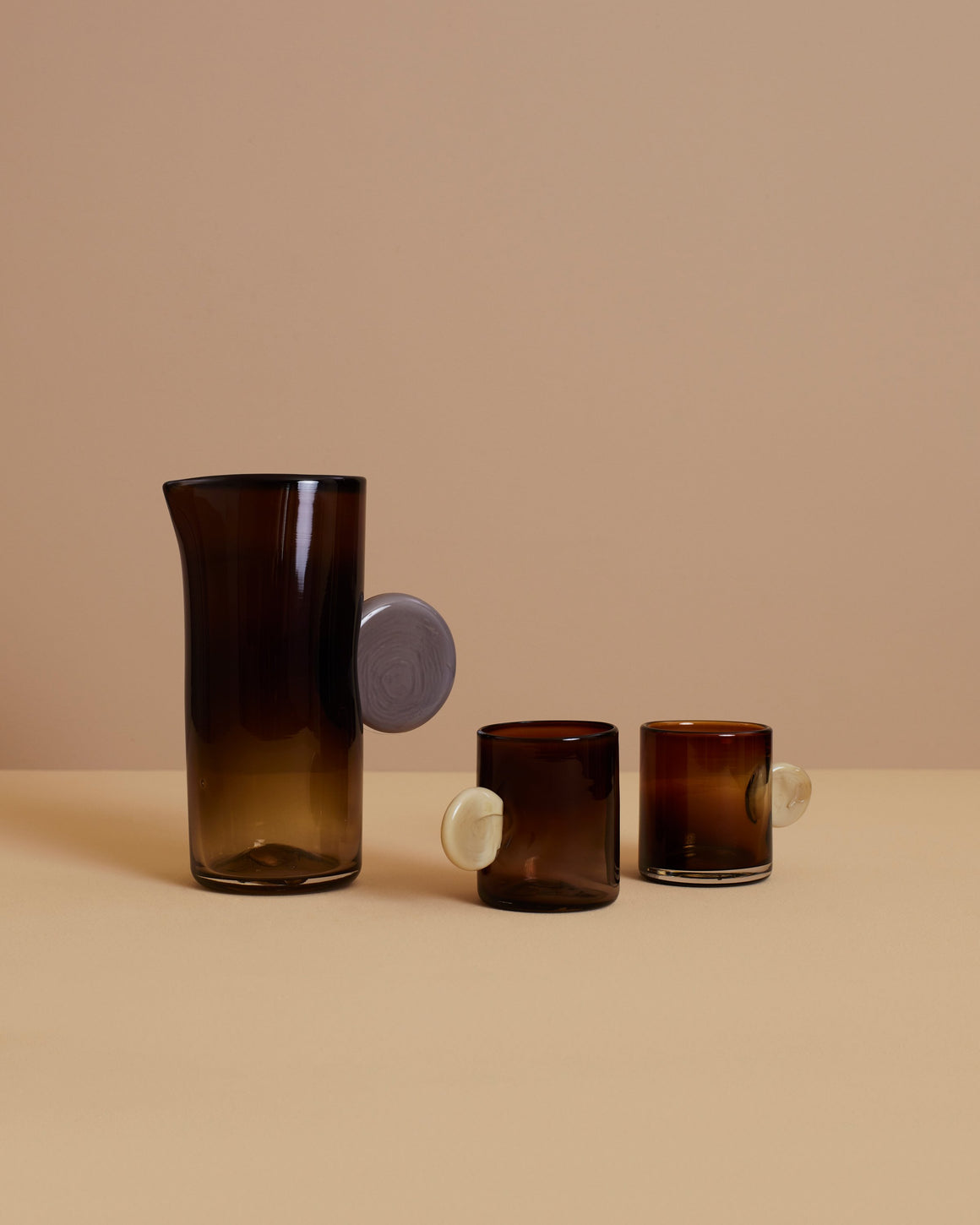 MF - Dot Glass Set Amber Cream