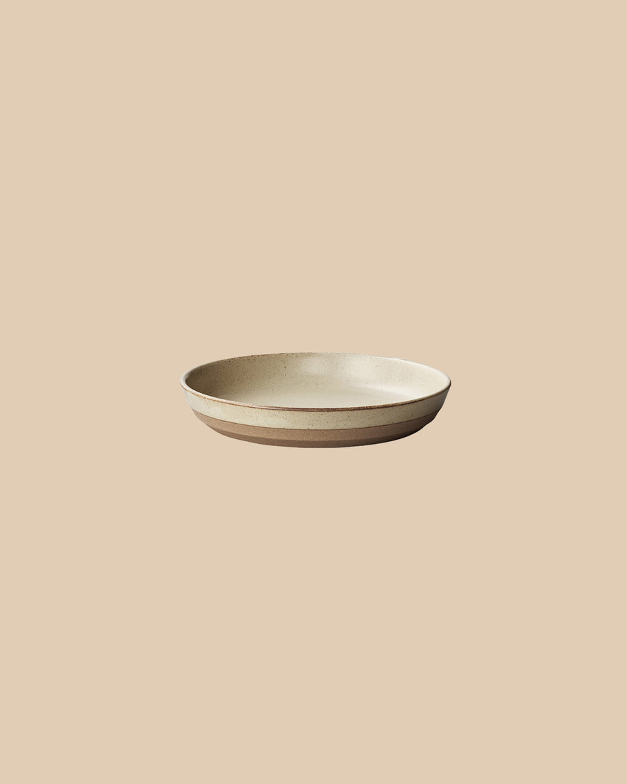 beige elegant handmade textured clay body dishwasher-safe deep plate