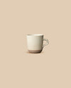 beige elegant handmade textured clay dishwasher-safe large mug