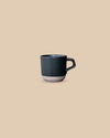 black elegant handmade textured clay dishwasher-safe ceramic small coffee mug