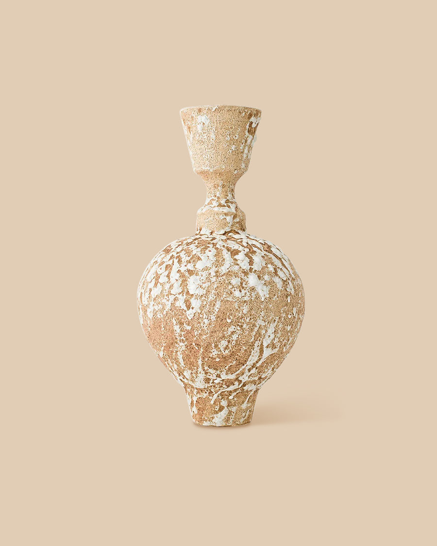 greek mediterranean beige handmade sculptural greek pottery-inspired textured ceramic flower vase