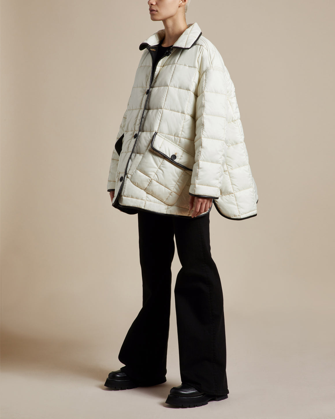 MF-The Rhea Reversible Shearling Coat-Black